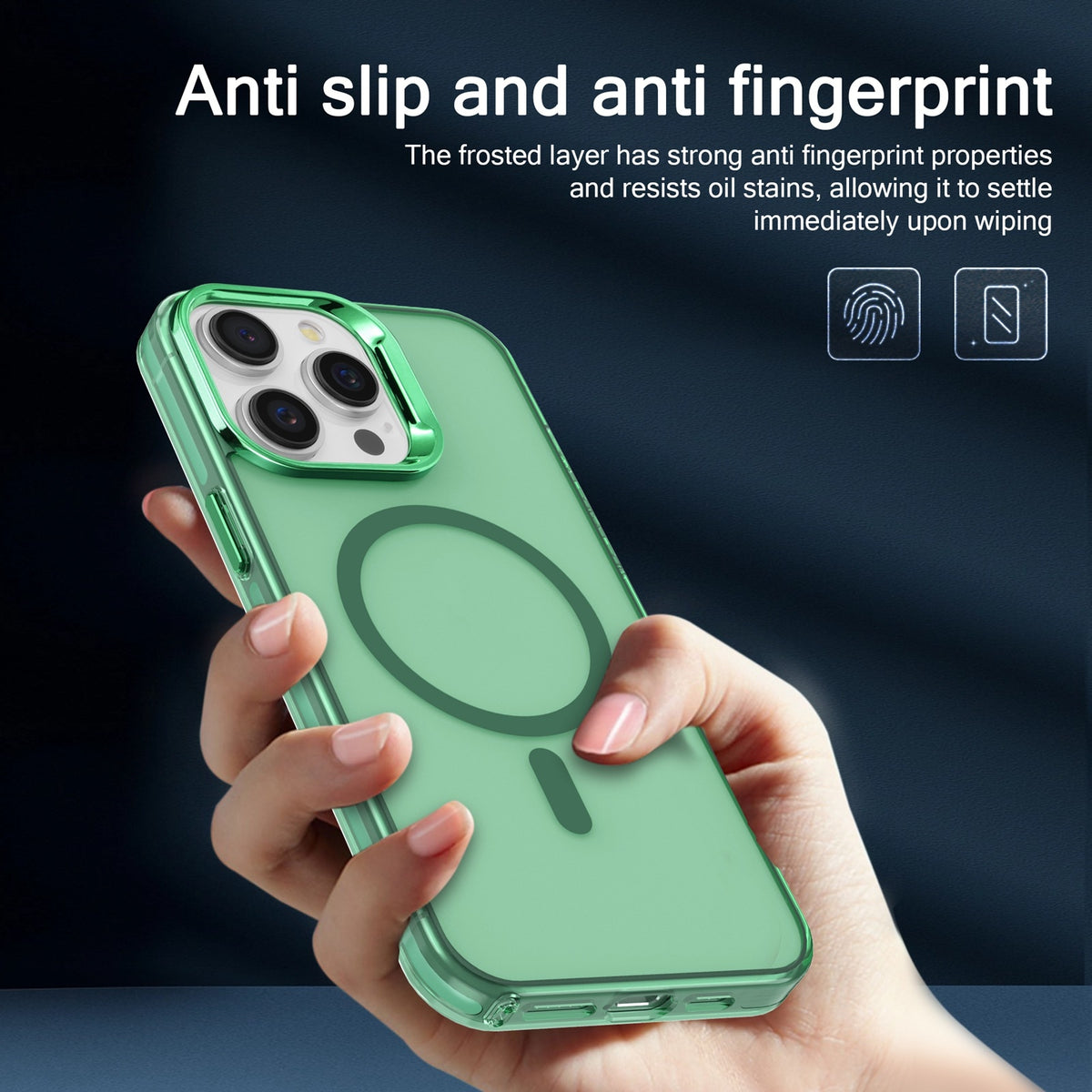 ELECTROPRIME For iPhone 15 Plus Electroplated IMD Magsafe PC Hybrid TPU Phone Case(Green)