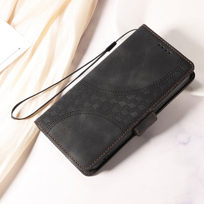 ELECTROPRIME For iPhone 15 Plus Embossed Rhombus Starry Leather Phone Case(Black)
