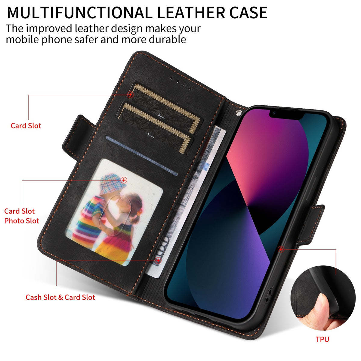 ELECTROPRIME For iPhone 15 Plus Embossed Rhombus Starry Leather Phone Case(Black)