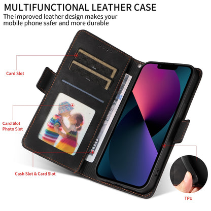 ELECTROPRIME For iPhone 15 Plus Embossed Rhombus Starry Leather Phone Case(Black)