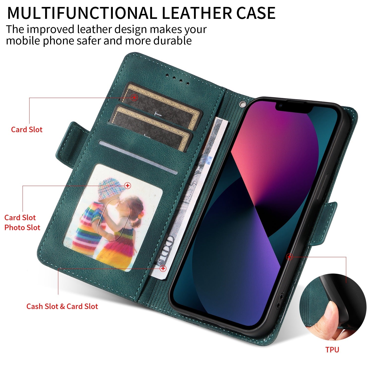 ELECTROPRIME For iPhone 15 Embossed Rhombus Starry Leather Phone Case(Green)