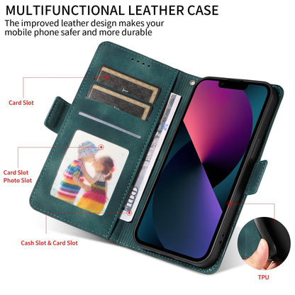 ELECTROPRIME For iPhone 15 Embossed Rhombus Starry Leather Phone Case(Green)