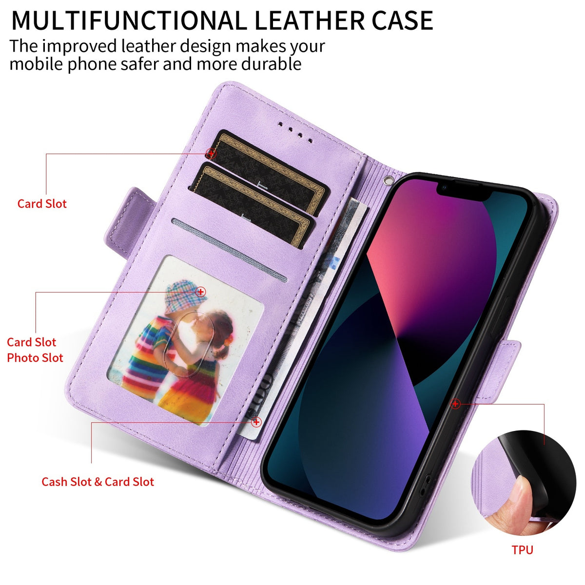 ELECTROPRIME For iPhone 15 Embossed Rhombus Starry Leather Phone Case(Purple)