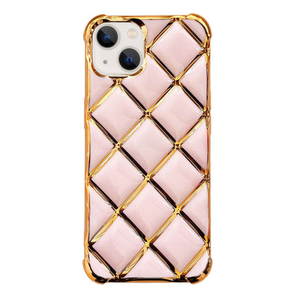 ELECTROPRIME For iPhone 15 Electroplated Varnish Diamond TPU Phone Case(Pink)