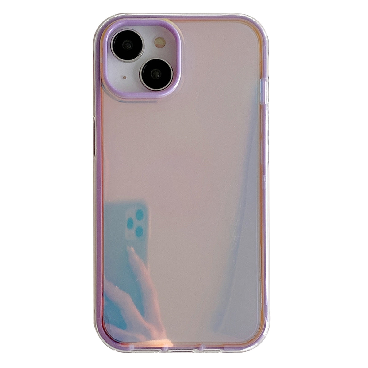 ELECTROPRIME For iPhone 15 Electroplated Aurora TPU + PC Phone Case(Purple)