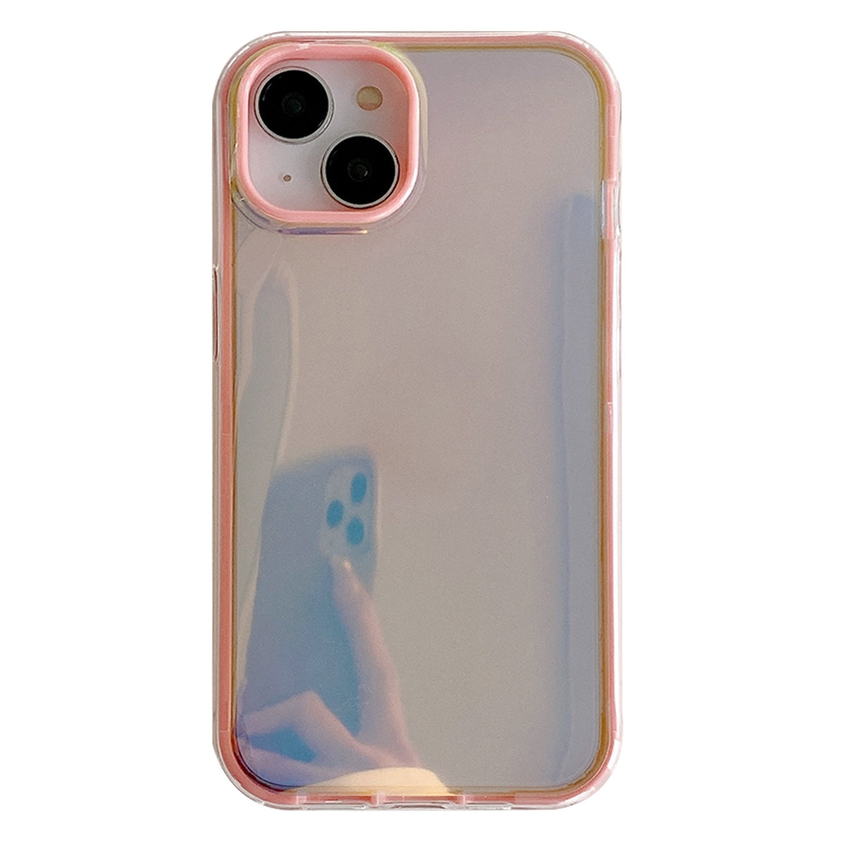 ELECTROPRIME For iPhone 15 Electroplated Aurora TPU + PC Phone Case(Pink)