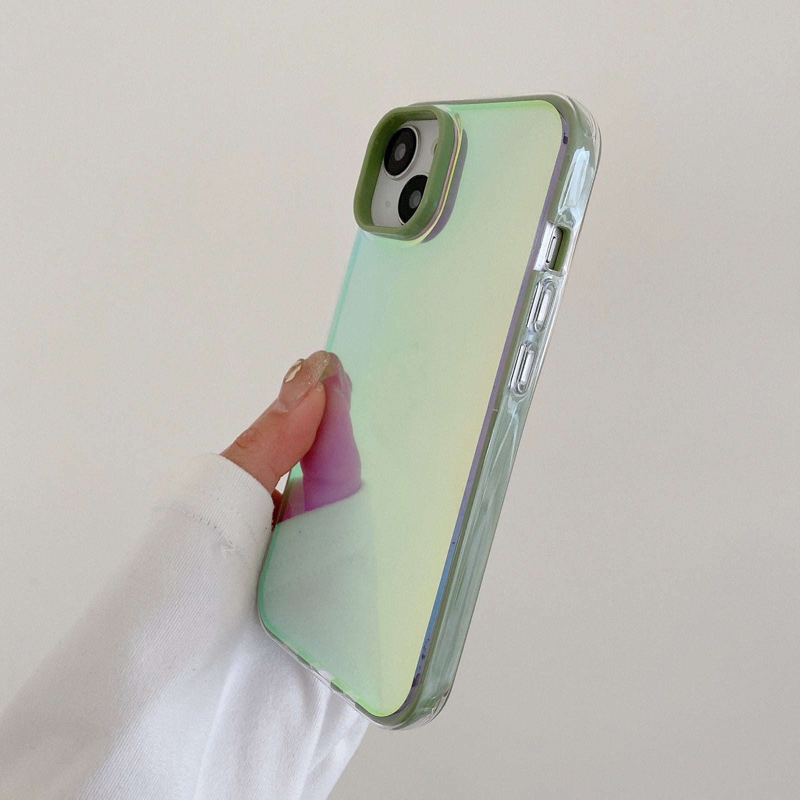 ELECTROPRIME For iPhone 15 Electroplated Aurora TPU + PC Phone Case(Purple)