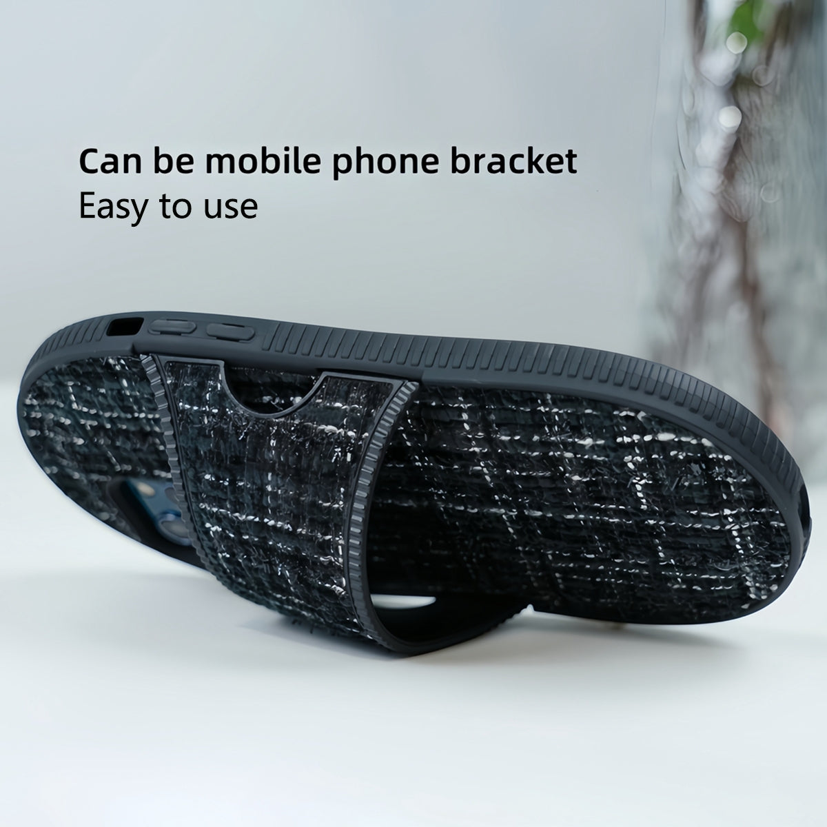 ELECTROPRIME For iPhone 15 Creative Flannel Slipper Design TPU Phone Case(Light Red)
