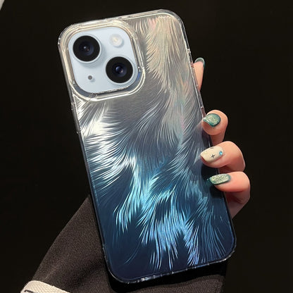 ELECTROPRIME For iPhone 15 Foxtail Bronzing Laser Gradient Phone Case(Blue)
