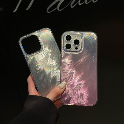 ELECTROPRIME For iPhone 15 Foxtail Bronzing Laser Gradient Phone Case(Purple)