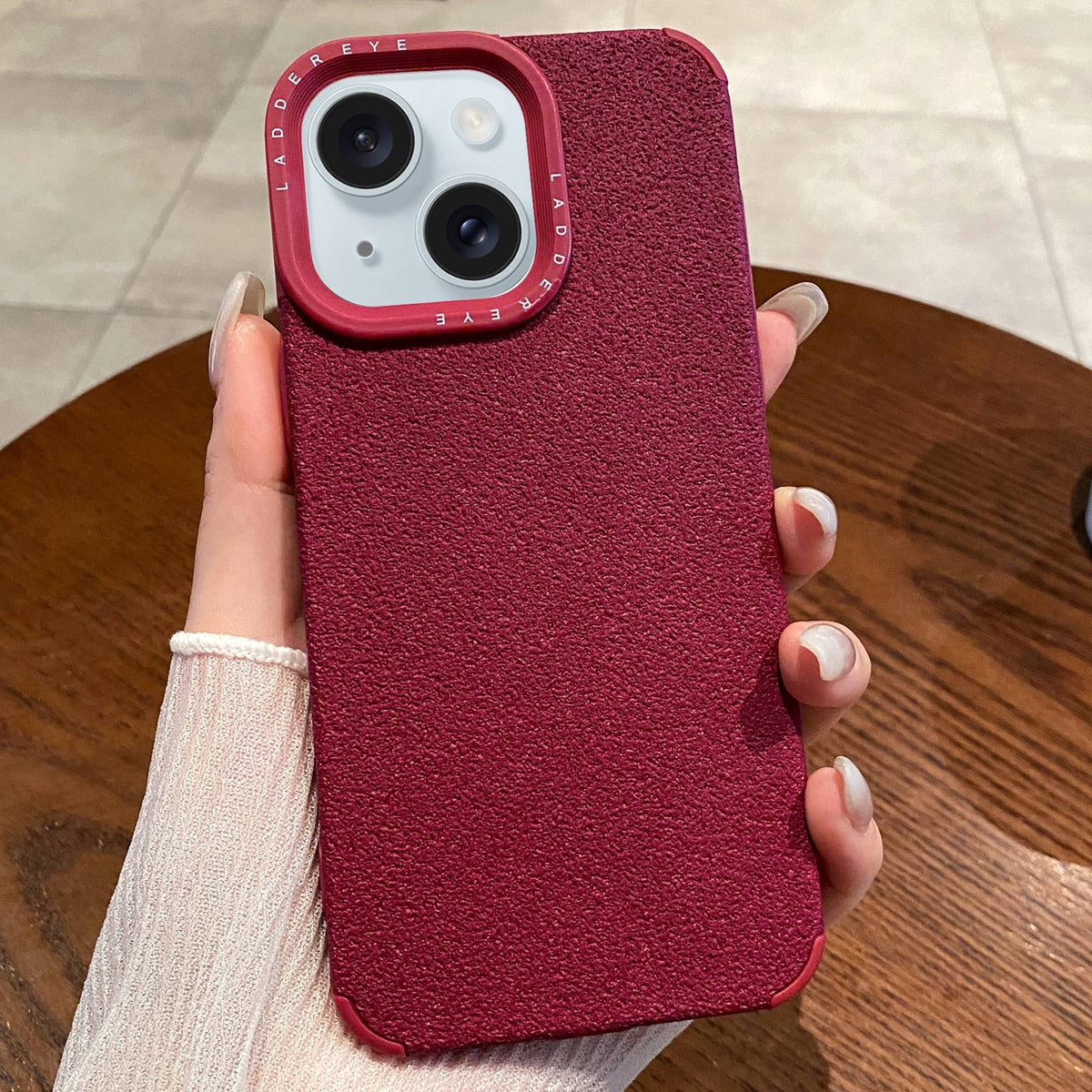 ELECTROPRIME For iPhone 15 Creative Lunar Craters TPU Full Coverage Shockproof Phone Case(Red)