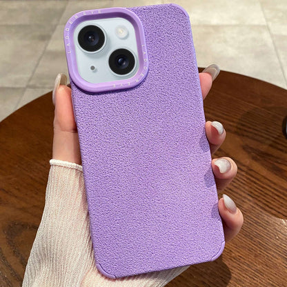 ELECTROPRIME For iPhone 15 Creative Lunar Craters TPU Full Coverage Shockproof Phone Case(Purple)