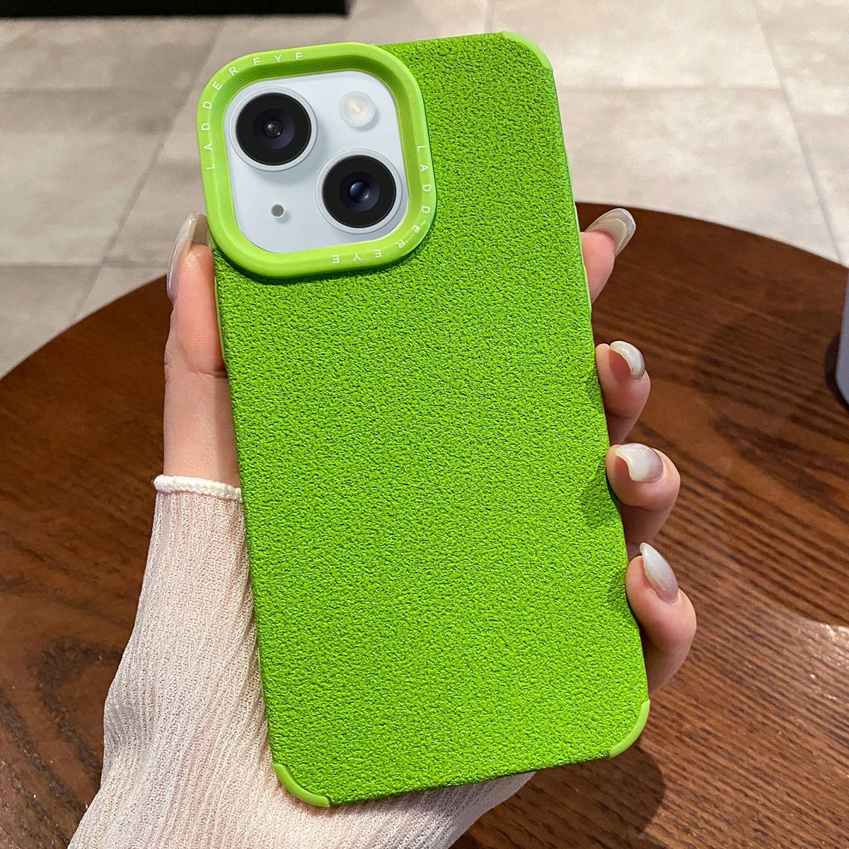 ELECTROPRIME For iPhone 15 Creative Lunar Craters TPU Full Coverage Shockproof Phone Case(Green)