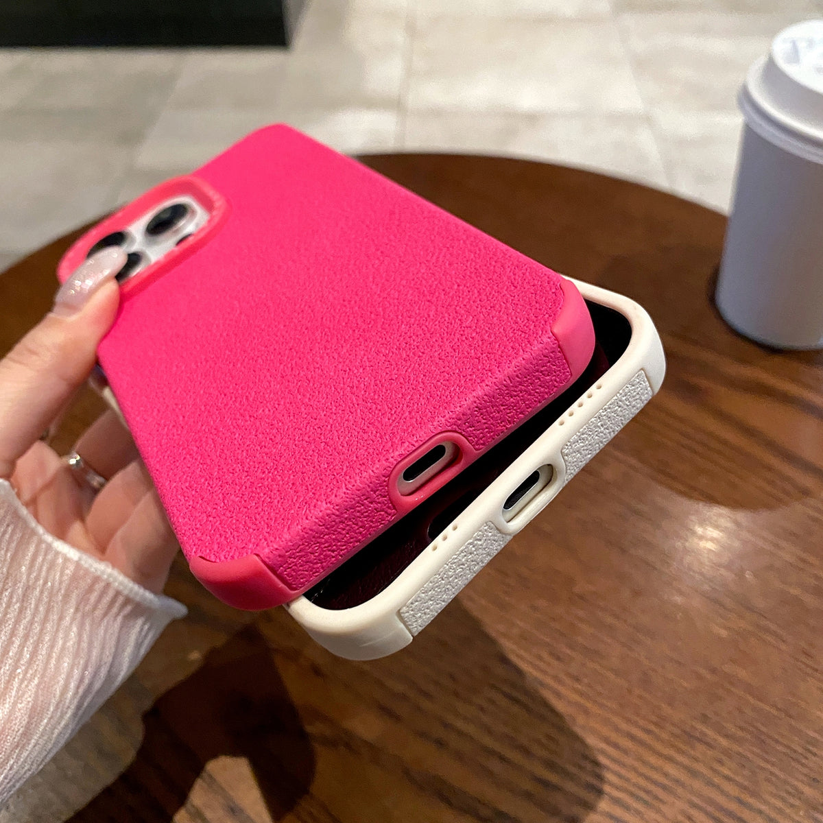 ELECTROPRIME For iPhone 15 Creative Lunar Craters TPU Full Coverage Shockproof Phone Case(White)