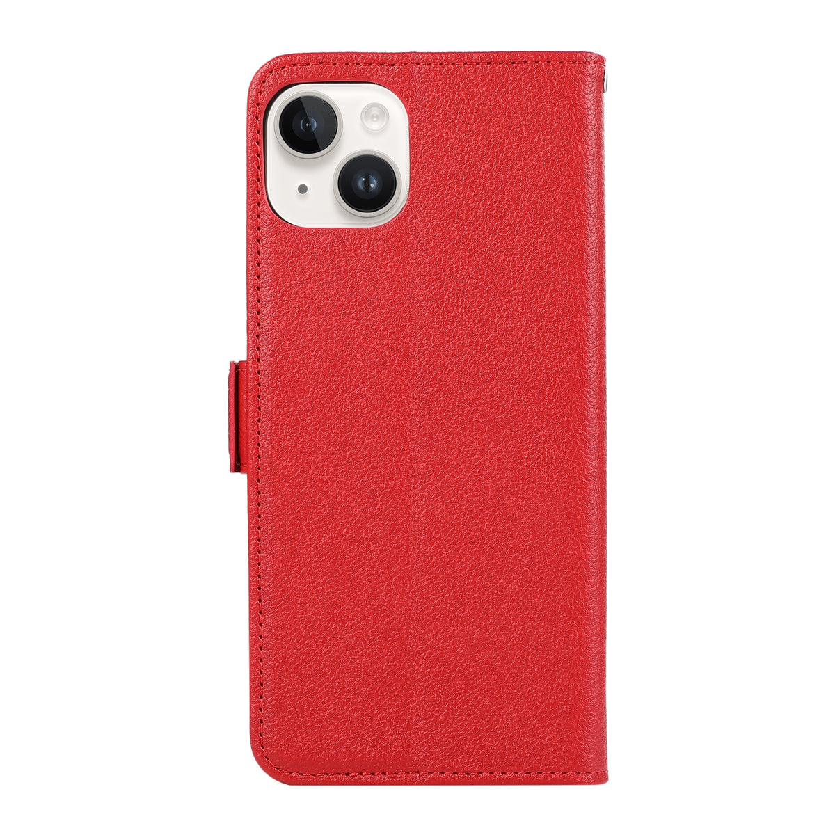 ELECTROPRIME For iPhone 15 ABEEL Side-Magnetic Litchi Pattern Leather RFID Phone Case(Red)