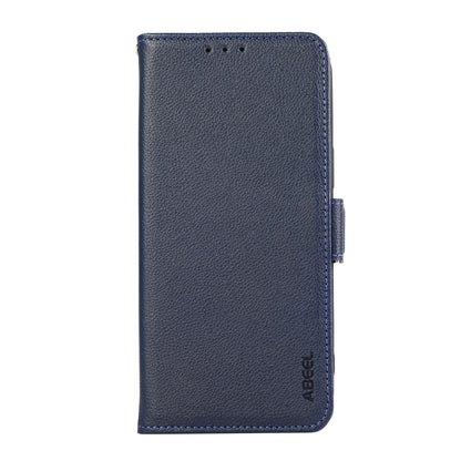ELECTROPRIME For iPhone 15 ABEEL Side-Magnetic Litchi Pattern Leather RFID Phone Case(Blue)