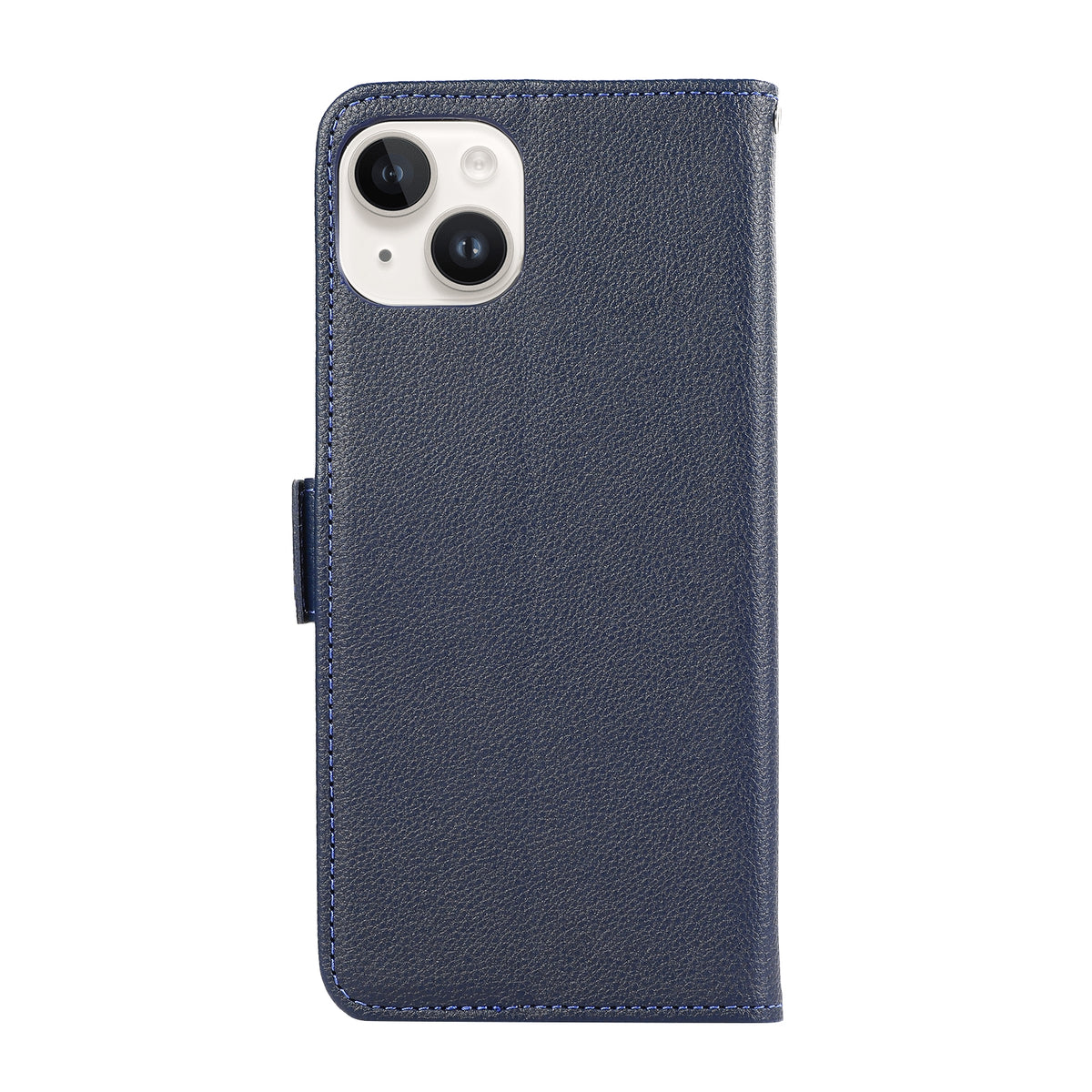 ELECTROPRIME For iPhone 15 ABEEL Side-Magnetic Litchi Pattern Leather RFID Phone Case(Blue)