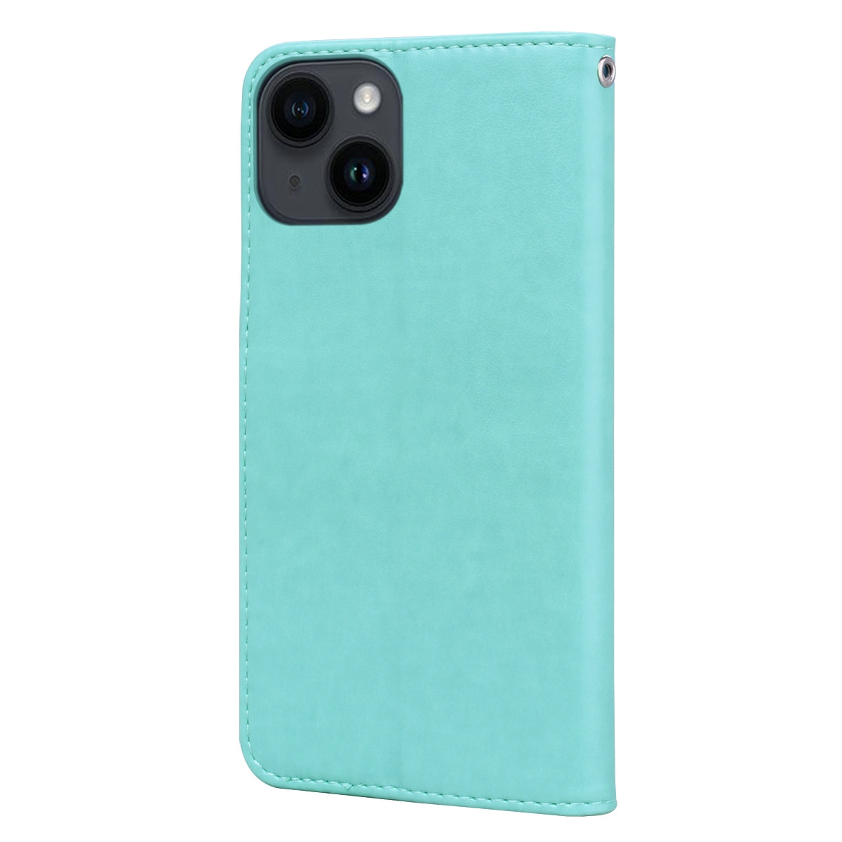 ELECTROPRIME For iPhone 15 Rose Embossed Flip PU Leather Phone Case(Green)