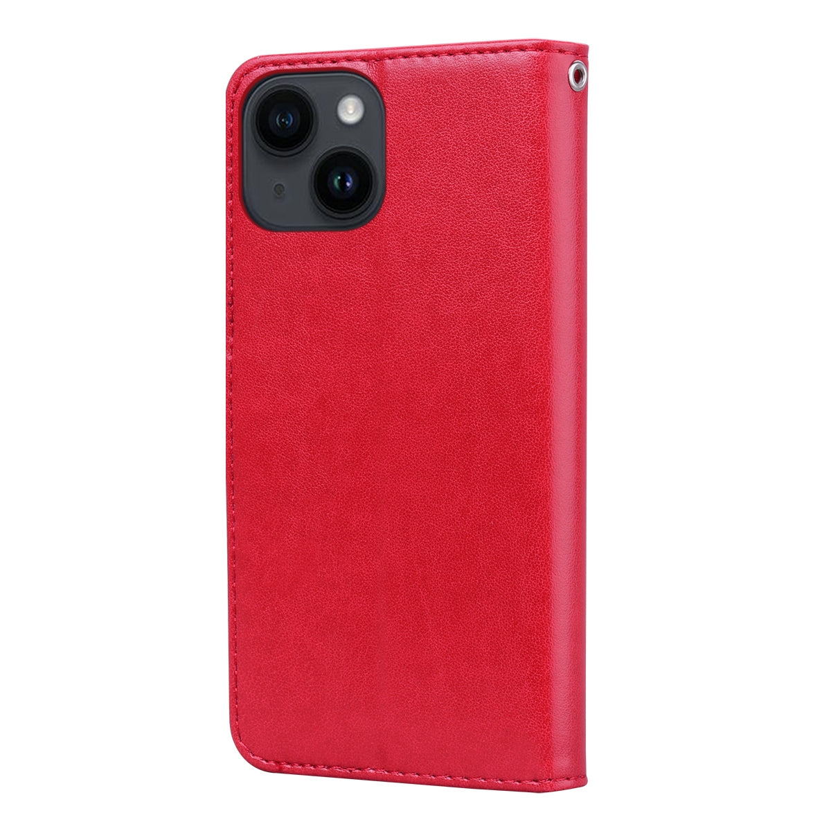 ELECTROPRIME For iPhone 15 Rose Embossed Flip PU Leather Phone Case(Red)