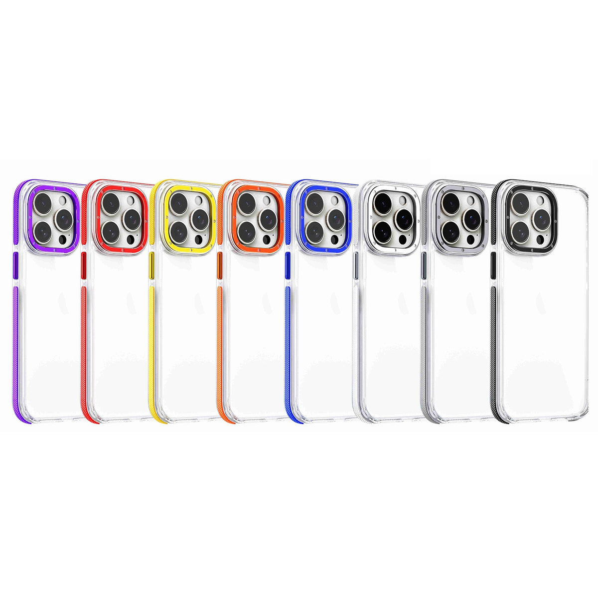 ELECTROPRIME For iPhone 15 Dual-Color Clear Acrylic Hybrid TPU Phone Case(Transparent)