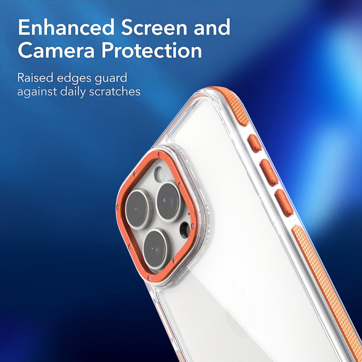 ELECTROPRIME For iPhone 15 Dual-Color Clear Acrylic Hybrid TPU Phone Case(Transparent)