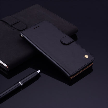 ELECTROPRIME Oil Wax Texture Shockproof Flip Leather Phone Case For iPhone 15(Black)