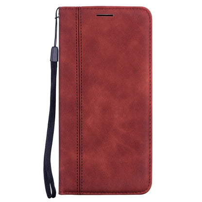 ELECTROPRIME For iPhone 15 Frosted Business Magnetic Horizontal Flip PU Phone Case(Brown)
