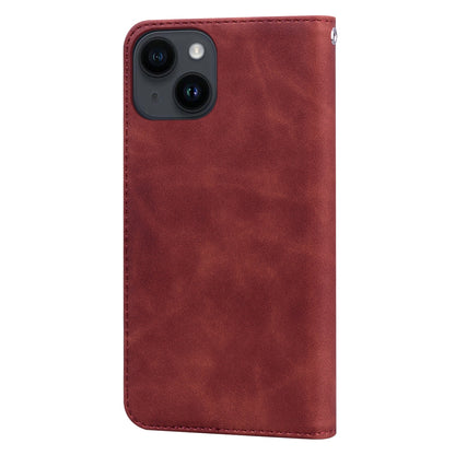 ELECTROPRIME For iPhone 15 Frosted Business Magnetic Horizontal Flip PU Phone Case(Brown)