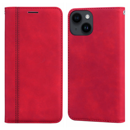 ELECTROPRIME For iPhone 15 Frosted Business Magnetic Horizontal Flip PU Phone Case(Red)
