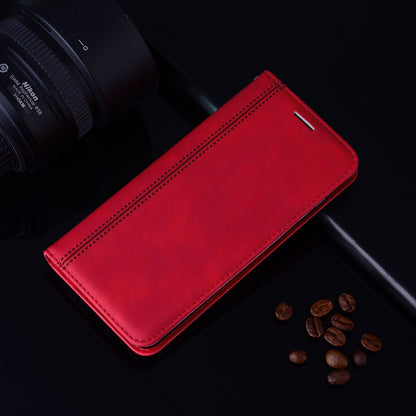 ELECTROPRIME For iPhone 15 Frosted Business Magnetic Horizontal Flip PU Phone Case(Red)