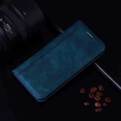 ELECTROPRIME For iPhone 15 Frosted Business Magnetic Horizontal Flip PU Phone Case(Blue)