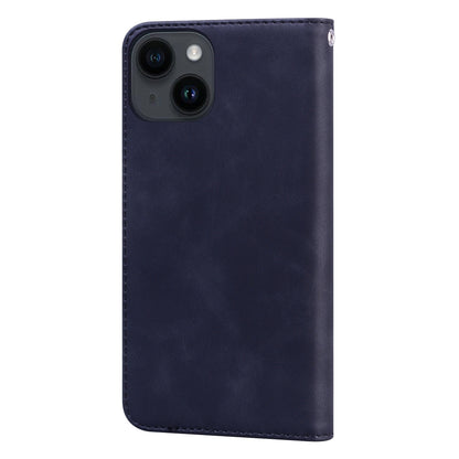 ELECTROPRIME For iPhone 15 Frosted Business Magnetic Horizontal Flip PU Phone Case(Black)