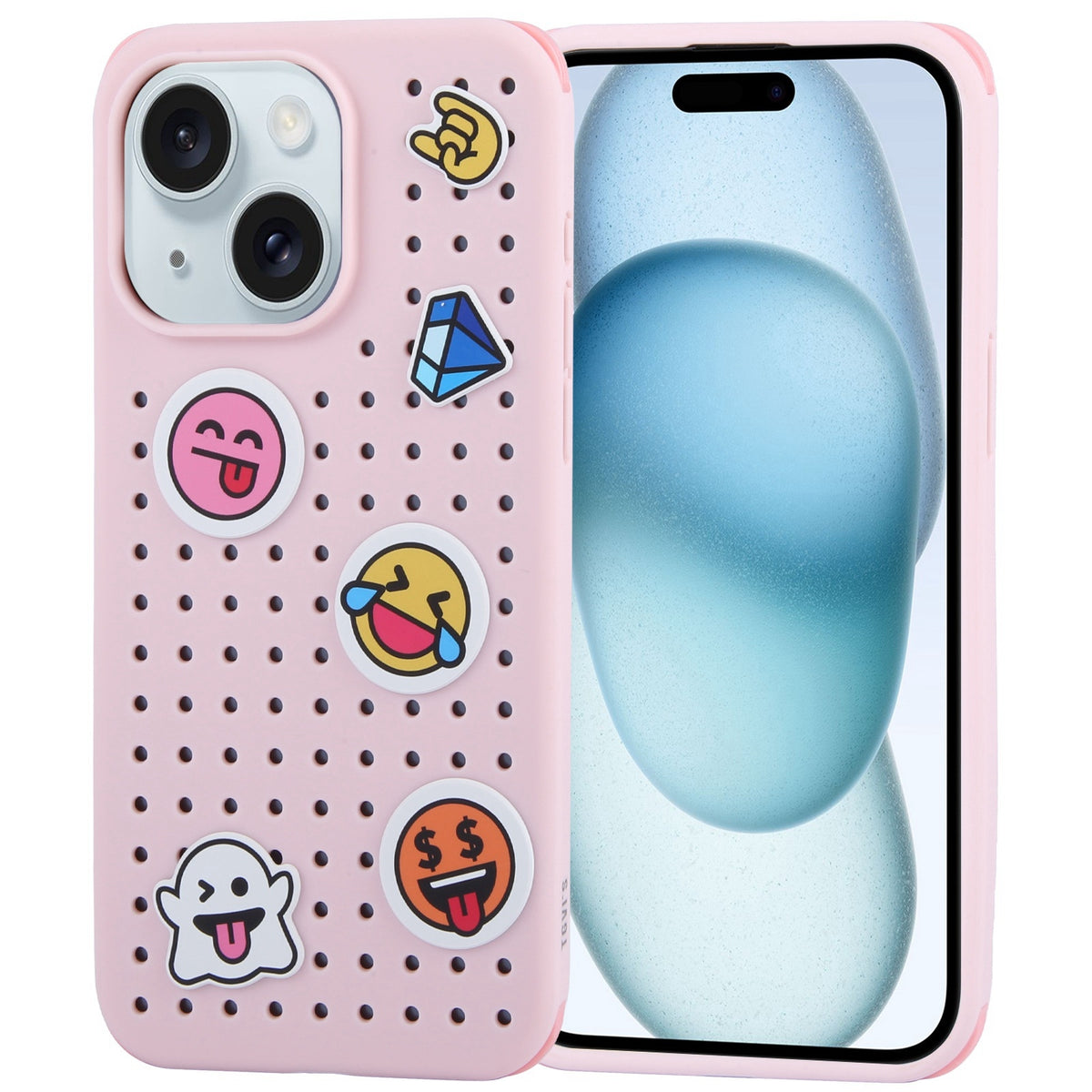 ELECTROPRIME For iPhone 15 TGVIS Cool Series Heat Dissipation Phone Case(Pink)