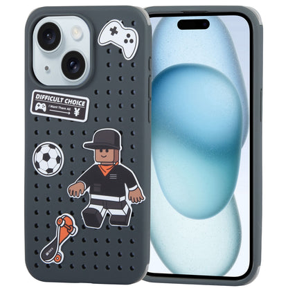 ELECTROPRIME For iPhone 15 TGVIS Cool Series Heat Dissipation Phone Case(Black)