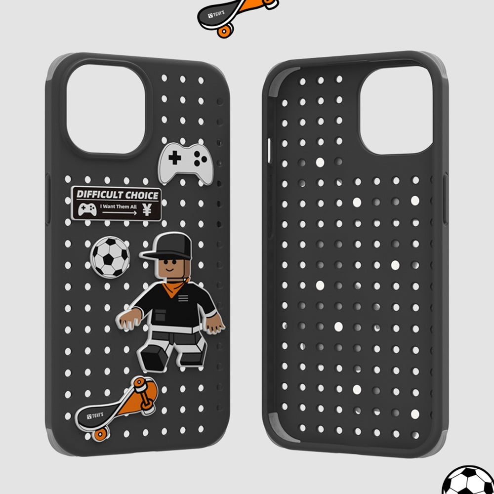 ELECTROPRIME For iPhone 15 TGVIS Cool Series Heat Dissipation Phone Case(Black)
