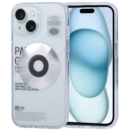 ELECTROPRIME For iPhone 15 TGVIS Space Series Explore Laser CD MagSafe Magnetic Phone Case(Silver)