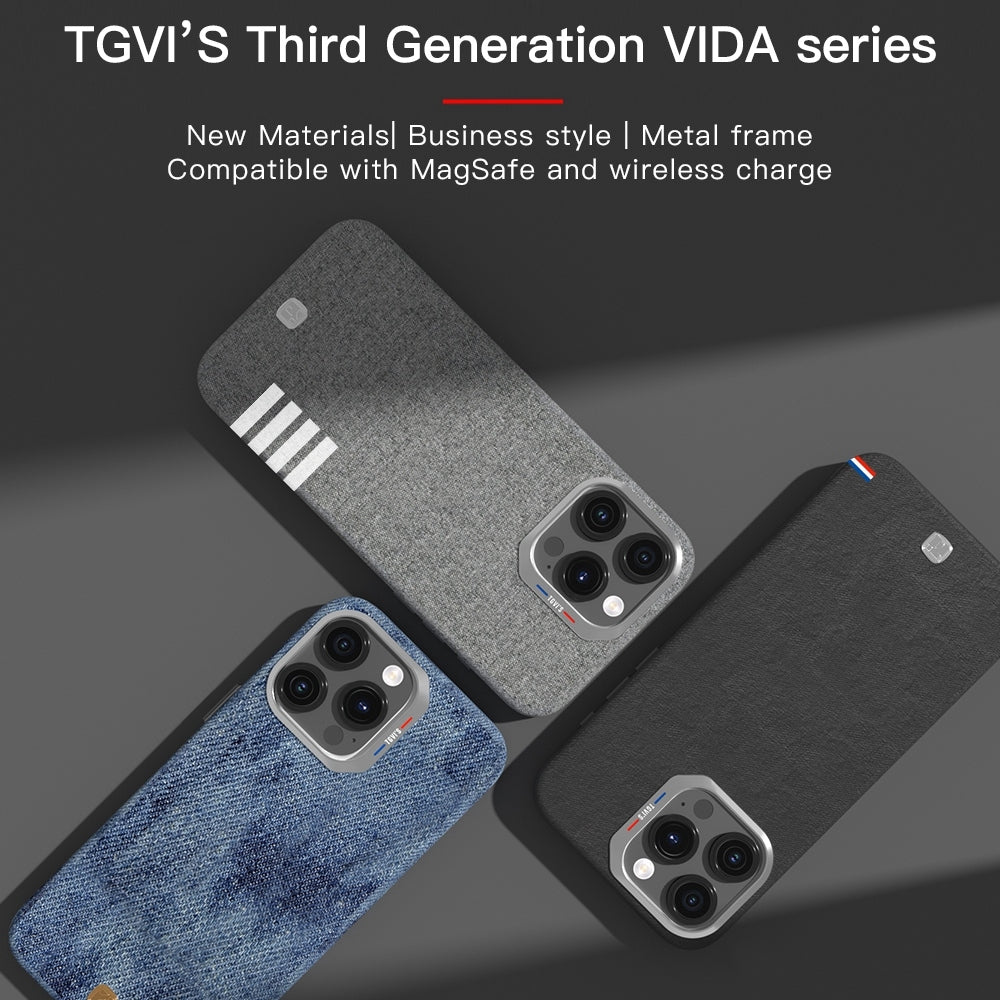 ELECTROPRIME For iPhone 15 Plus TGVIS Vida Series MagSafe Magnetic Phone Case(Blue)