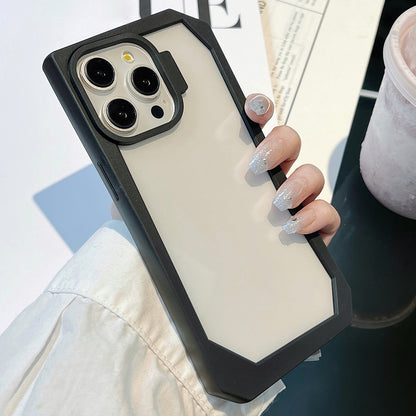 ELECTROPRIME For iPhone 15 Creative Irregular Frame Shockproof Phone Case(White)