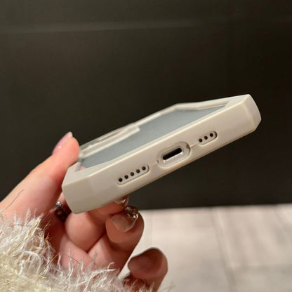 ELECTROPRIME For iPhone 15 Creative Irregular Frame Shockproof Phone Case(White)