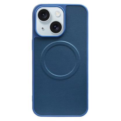 ELECTROPRIME For iPhone 15 Plus 2 in 1 MagSafe Magnetic Silicone Leather Phone Case(Blue)
