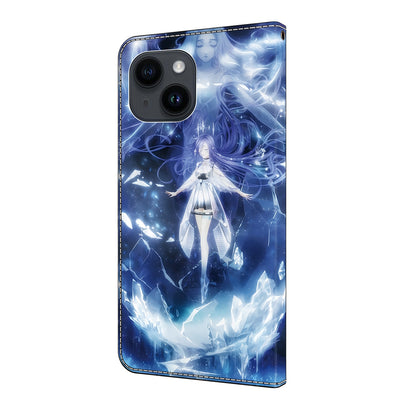 ELECTROPRIME For iPhone 15 Crystal Painted Leather Phone case(Magic Fairy)