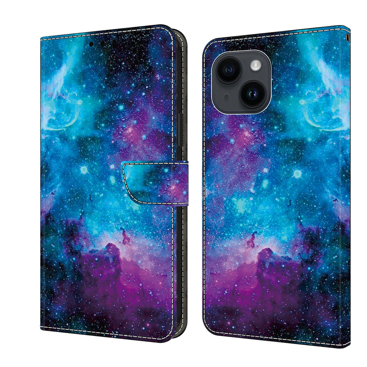 ELECTROPRIME For iPhone 15 Crystal Painted Leather Phone case(Starry Sky)
