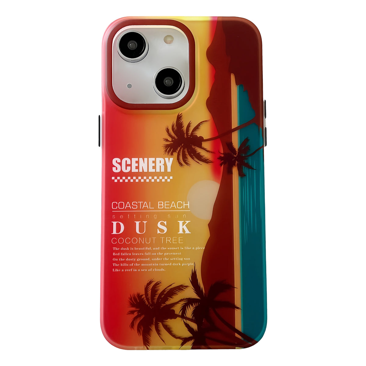 ELECTROPRIME For iPhone 15 Coconut Dual-side Laminating Laser Frosted Phone Case(Red)