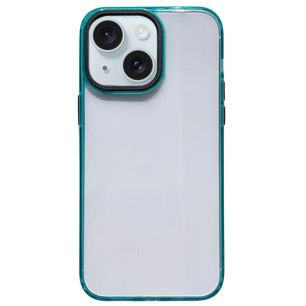 ELECTROPRIME For iPhone 15 2 in 1 Acrylic Transparent Shockproof Phone Case(Green)
