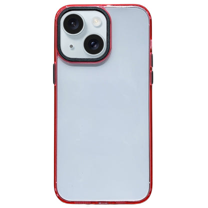 ELECTROPRIME For iPhone 15 2 in 1 Acrylic Transparent Shockproof Phone Case(Red)
