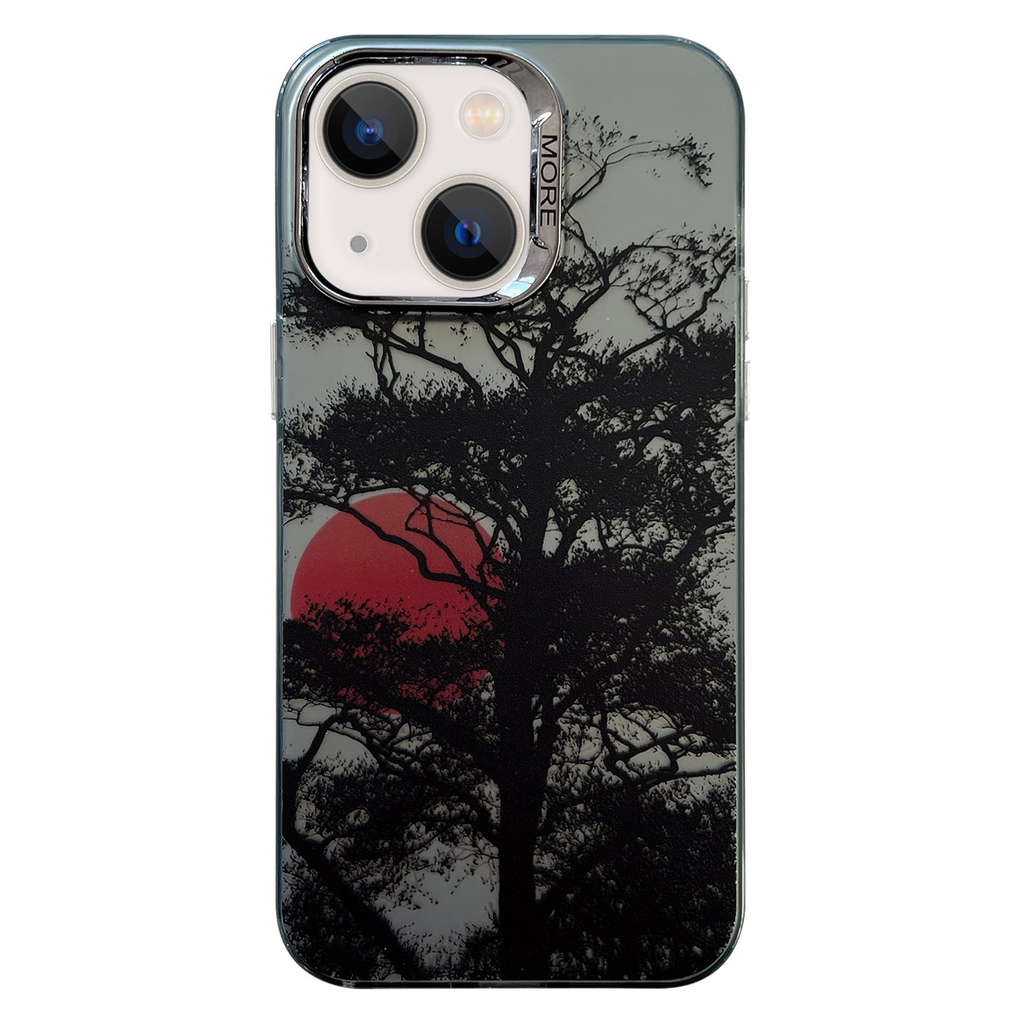 ELECTROPRIME For iPhone 15 Colored Silver Plating Sunset Phone Case(Left)