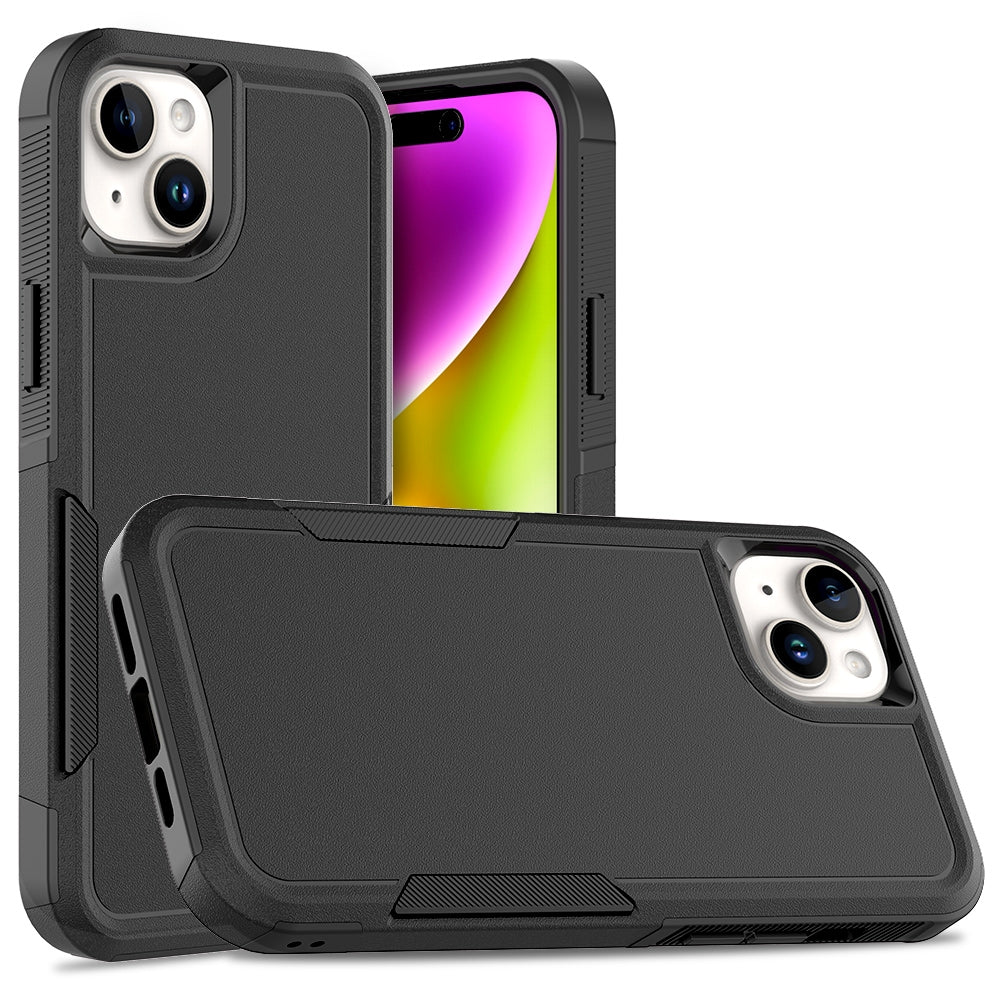 ELECTROPRIME For iPhone 15 Plus 2 in 1 PC + TPU Phone Case(Black)
