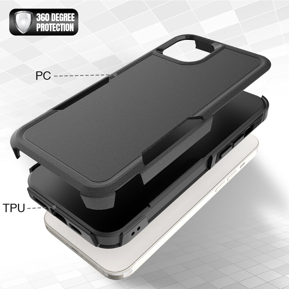ELECTROPRIME For iPhone 15 Plus 2 in 1 PC + TPU Phone Case(Black)