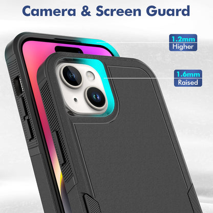 ELECTROPRIME For iPhone 15 Plus 2 in 1 PC + TPU Phone Case(Black)