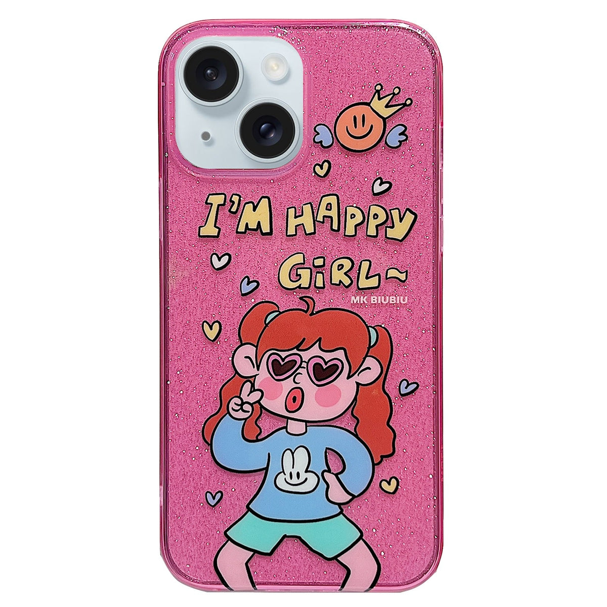 ELECTROPRIME For iPhone 15 Double Sided IMD Full Coverage TPU Phone Case(Rabbit T-shirt Girl)